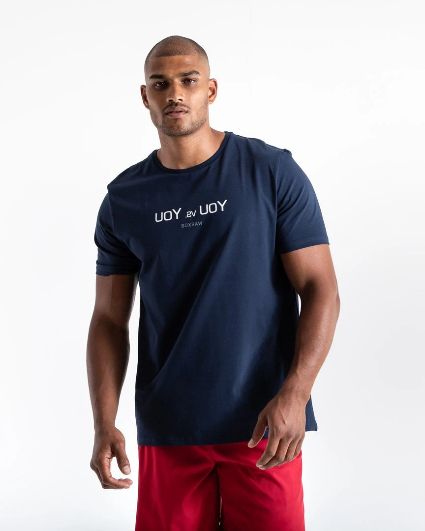 BOXRAW Men Clothing You Vs. You T-Shirt - Navy 3 BOXRAW Men Clothing You Vs. You T-Shirt - Navy