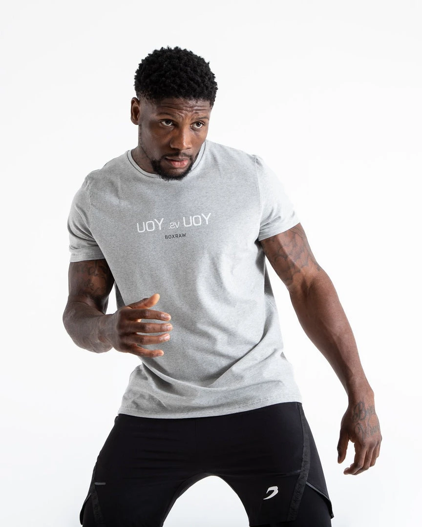 BOXRAW Men You Vs. You T-Shirt - Grey 4 BOXRAW Men You Vs. You T-Shirt - Grey