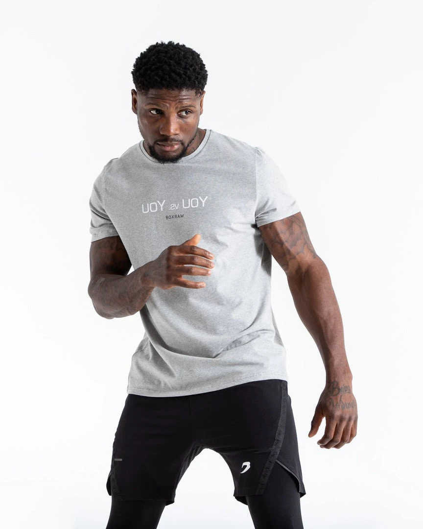 BOXRAW Men You Vs. You T-Shirt - Grey 1 BOXRAW Men You Vs. You T-Shirt - Grey