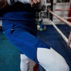 BOXRAW Men Pep Shorts (2-In-1 Training Tights) - Blue/White