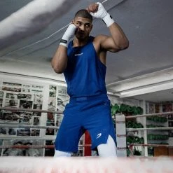 BOXRAW Men Pep Shorts (2-In-1 Training Tights) - Blue/White