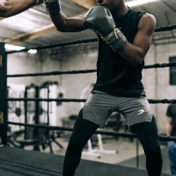 BOXRAW Men Pep Shorts (2-In-1 Training Tights) - Grey/Black