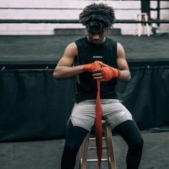 BOXRAW Men Pep Shorts (2-In-1 Training Tights) - Grey/Black