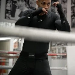 BOXRAW Men Clothing Saddler Compression Tights - Black
